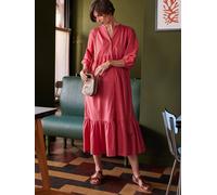 Long Bohemian-Style Dress with Buttons, for Maternity, by ENVIE DE FRAISE pomegranate