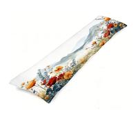 Long Bolster Pillow Cases Simple Side Sleeper Pillow Cover 40 x 120 cm, Landscape Cushion Covers with Invisible Zipper Body Pillows Neck, Support Nursing Pregnancy Long Pillows for Sleeping J0-511