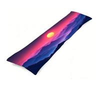 Long Bolster Pillow Cases Sunset Side Sleeper Pillow Cover 50 x 150 cm, Landscape Cushion Covers with Invisible Zipper Body Pillows Neck, Support Nursing Pregnancy Long Pillows for Sleeping J0-532