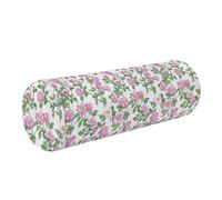 Long Bolster Pillow Cervical Neck Roll Pillow Cylinder Neck Round Pillow Small Round Cushion Lumbar Support Pillow Sleep Maldives Peach Polyantha Rose Summer Flowers