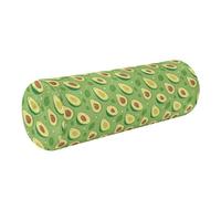 Long Bolster Pillow for Bed Neck Roll Pillow Decorative Outdoor Round Pillows Foam Cylinder Pillow Roll Pillow for Neck Support Cartoon Cute Green Avocado