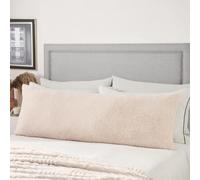 Long Bolster Pillow Teddy Fleece Body Neck Pregnancy Support Cushion OHS Natural One Size