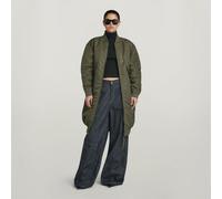 Long Bomber Jacket - Green - Women M