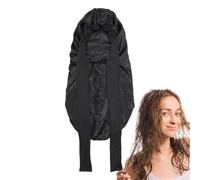Long Bonnet for Braids - Satin Silky Large Sleeping Cap for Women Braid Curly Hair | Long Satin Bonnet for Women, Hooded Hair Dryer for Home, Breathable Soft Elastic Long Hair Bonnet for Sleeping