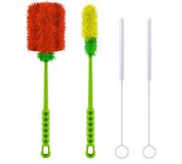 Long Bottle Brush Cleaner Set (3-in-1) and Straw Brushes | Thick and Thin Brush with Straw Cleaners for Washing Baby Bottle, Water Bottles, Mugs