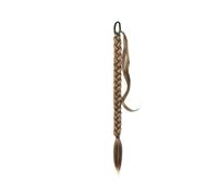 Long Braid Ponytail Tie Straight Sleek Wrap Around Braid Hair Extensions Pony tail Natural Soft Synthetic Hairpiece Black Brown 30 Inch for Daily Use(6H27)