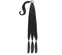 Long Braided Ponytail Extension with Hair Tie Straight Wrap Around Hair Extensions(#2)