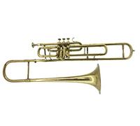 Long brass trumpet for home decor living room art furniture Made in Italy