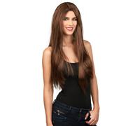 Long brown wig for women, 60 cm