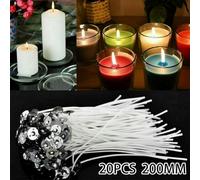 Long Burning Cotton Wicks 20cm No Black Smoke | natural fiber, no , clean burning, ideal for scented wax, eco-friendly