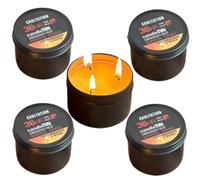 Long-Burning Emergency Candle, 3 Wicks, Camping Candles Survival, Long Lasting Disaster Candle, 36-Hour Survival Kit inTin Box, Smokeless Candles for Blackouts, Winter Storms, Hunting, Camping (5Pcs)