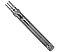 Long Candle Lighter refillable Butane Torch Lighter Windproof Flame with Visible Butane Window and Hole Punch for Barbecue Fireplace(Black)