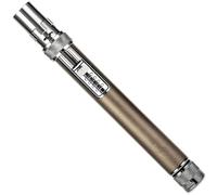Long Candle Lighter refillable Butane Torch Lighter Windproof Flame with Visible Butane Window and Hole Punch for Barbecue Fireplace(Brown)