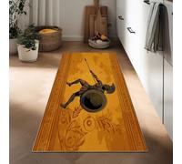 Long Carpet Runner 40 x 120 cm, Non-slip Soldier Shield Flowers Hallway Runner Door Mat - Washable Traditional Tribal Style Area Rugs Kitchen Floor Mat Carpet for Bathroom Entrance Bedroom Stair