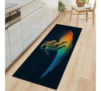 Long Carpet Runner 50 x 140 cm, Non-slip Moon Astronaut Hallway Runner Door Mat - Washable Simple Style Area Rugs Kitchen Floor Mat Carpet for Bathroom Entrance Bedroom Stair