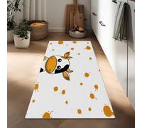 Long Carpet Runner 60 x 150 cm, Non Slip Cartoon Animals Cute Cows Hallway Runner Door Mat, Washable Simple Style Area Rugs Kitchen Floor Mat Carpet for Bathroom Entrance Bedroom Stair