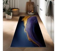 Long Carpet Runner 80 x 120 cm, Non-slip Luxury Liquid Swirls Marble Hallway Runner Door Mat - Washable Abstract Art Area Rugs Kitchen Floor Mat Carpet for Bathroom Entrance Bedroom Stair