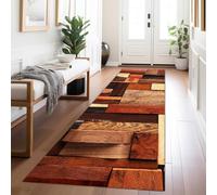 Long Carpet Runner Rug for Hallway 150cm 2m 250cm 3m 350cm 4m 5m 6m Non-Slip Hall Runner Narrow Rugs Washable, Large Entryway Door Mats for Kitchen Stairs, Brown ( Size : 80×300cm/2.6ft×9.8ft )