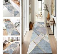 Long Carpet Runner Rug Hallway Kitchen Rug Anti Slip 70X150CM Washable Floor Runner Green Grey Polyester Long Hall Runner Customized by the Meter Hallway Kitchen Entryway Living Room Bedroom Mats