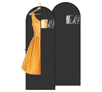 Long Carry Bag, 2 Pieces Foldable Storage Bag, Advantage of Breathable Materials in the Closet, for Women, Coats, Jackets, Dresses, Bride, U