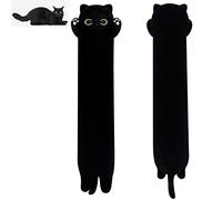 Long Cat Plush Body Pillow,50 cm Cute Long Cat Stuffed Animals Soft Black Kitten Plushie, Black Kitten Plush Kawaii Cartoon Stuffed Toys,Gifts for Kids Birthday Christmas Halloween