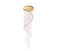 Long Chandelier,Denfor High Ceiling Villa Stair Round Entrance Hanging During Suspension Lamps In Spiral Staircase Loft,Modern Chandelier-White 16 head