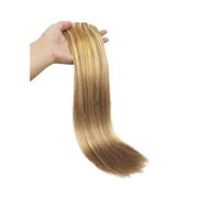 Long Clip in Hair Extensions Straight Per Set with 18 Clips 120G Double Weft Virgin Human Hair Natural Black Color Hairpieces(P8-613,12inches)