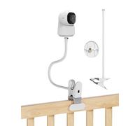 Long Clip Mount (40cm) Compatible with eufy Security Indoor Cam C210/C220/E30/E220 Camera, Extended Flexible Arm, Easy Clip Installation, Ideal for Cribs or Shelves