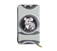 Long clutch Mouse in the Hole printed zipper wallet suitable for travel work and attending banquets