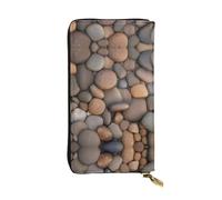 Long clutch Pebbles in the beach printed zipper wallet suitable for travel work and attending banquets