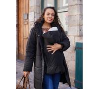 Long, Convertible Lightweight Jacket for During & After Pregnancy by ENVIE DE FRAISE black