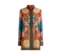 Long Cotton and Silk Shirt with Placed Print - female - Etro - Shirts - Multicolor - M - Blouses & Shirts M