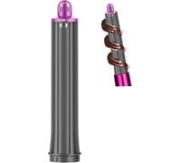 Long Curling Barrel, Automatic Curling Attachment, 2-in-1 Dual Twist for Left and Right Curls, Suitable for fine and Thin Hair, Quick Styling Tool, Secure snap Design