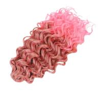 Long Curly Braiding,1 Packs Ocean Wave Crochet Hair for Black Women,Boho Deep Braidings Hairs(T27-Pink,24inch)