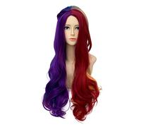 Long Curly Rainbow Colored Wig Cosplay Costume Synthetic Harajuku ita Braiding Hair For Party