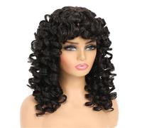 Long Curly Wig With Bangs Big Curly Synthetic Hair Wigs For Women Blonde Black Ginger African American Afro Wig