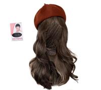 Long Curly Wigs Round Caps With Synthetic Fiber Hair Multiuse Cosplay Party Dome Hat Fashion Wigs Hat For Quick Hairstyles