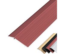 Long Cuttable Floor Threshold Strip 3.9" Edging Trim for Wood to Tile Doorway Transition Uneven Carpet - Red 140cm/55.1in Ideal for Home Improvement