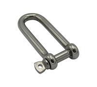 Long D Shackle Stainless Steel 6MM (Marine Boat Rigging Sails Halyards Dee)