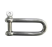 Long D-Shackles - Stainless Steel A4-Marine Grade (316) - M5 - Pack of 1