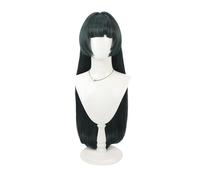 Long Dark Green Cosplay Wigs for Women Long Straight Wig with Bangs Realistic Anime Game Costume Wigs Heat Resistant Synthetic Wig for Cosplay Party
