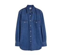 Long Denim Texan Shirt - female - Aspesi - Denim Shirts - Blue - S - Shirts S