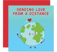 Long Distance Birthday Cards For Men Women - Around The World Love - Happy Birthday Card for Mum Dad Brother Sister Auntie Uncle Friend 145mm Bday Greeting Cards