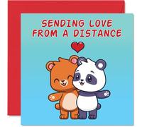 Long Distance Birthday Cards For Men Women - Bear Panda Love - Happy Birthday Card for Mum Dad Brother Sister Auntie Uncle Friend 145mm Bday Greeting Cards