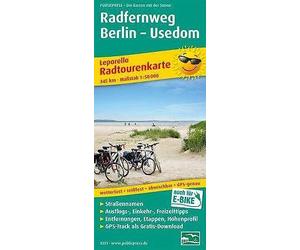 Long-distance cycle route Berlin - Usedom 1:50,000
