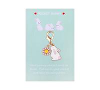 Long Distance Gifts for Friends Cute Bunny Pocket Hug Token Keychain for Best Friend Daughter Friendship Gifts for Birthday Christmas Moving Away Mini Bunny Rabbit Key Chain Gift Keepsake