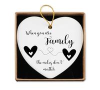 Long Distance Gifts for Sister Friend Family Ceramic Ornament When You are Family The Miles Don't Matter Ornament Long Distance Relationship Gifts for Women