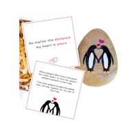 Long Distance Relationship Gift - Penguin Pebble - I Love You Gift for Couples, Boyfriend, Girlfriend, Husband or Wife - Cute Relationship Keepsake for Anniversaries, Valentine’s Day, or Just Because