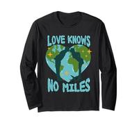 Long Distance Relationship Love Knows No Miles Long Sleeve T-Shirt