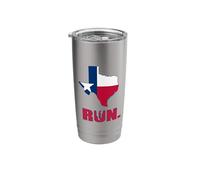 Long Distance Runner Texas Running TX State Flag Souvenir Stainless Steel Insulated Tumbler